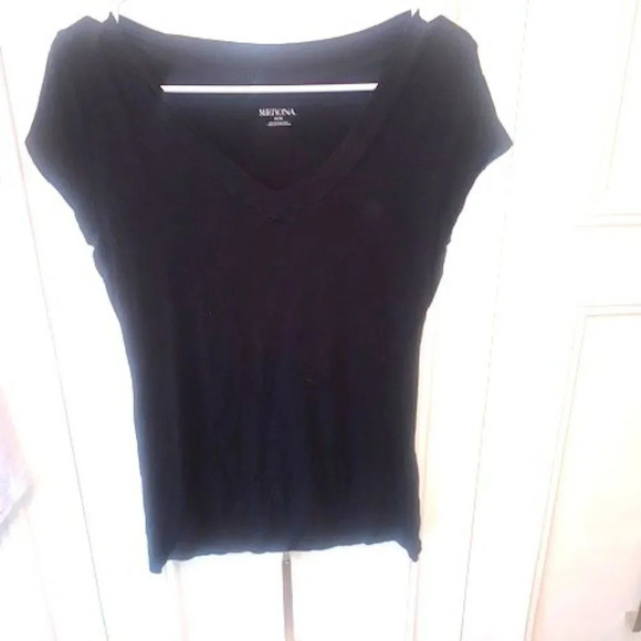 Set 2 grey/black short sleeve v-neck tees M - Picture 7 of 9